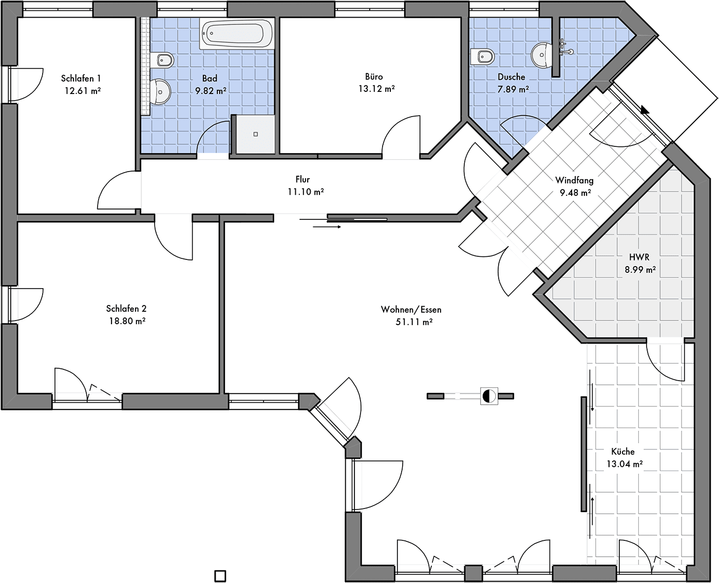 Grundriss Bungalow Rudow 150