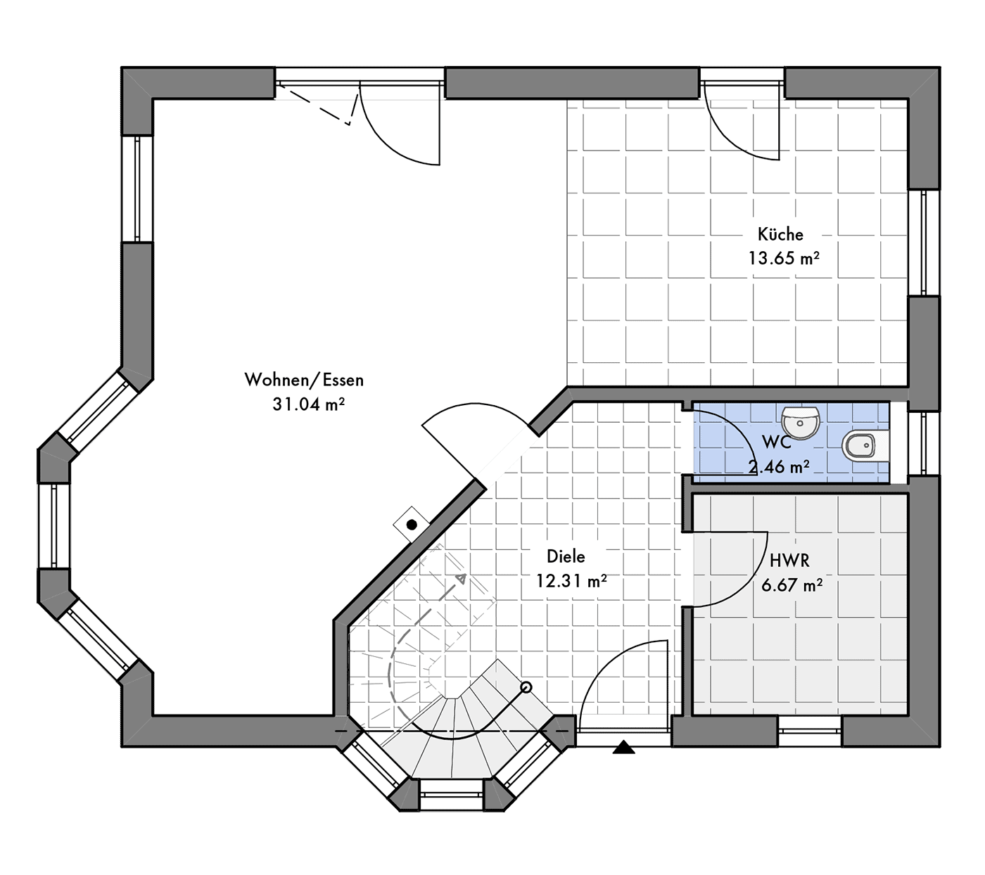 Grundriss Einfamilienhaus Staaken EG